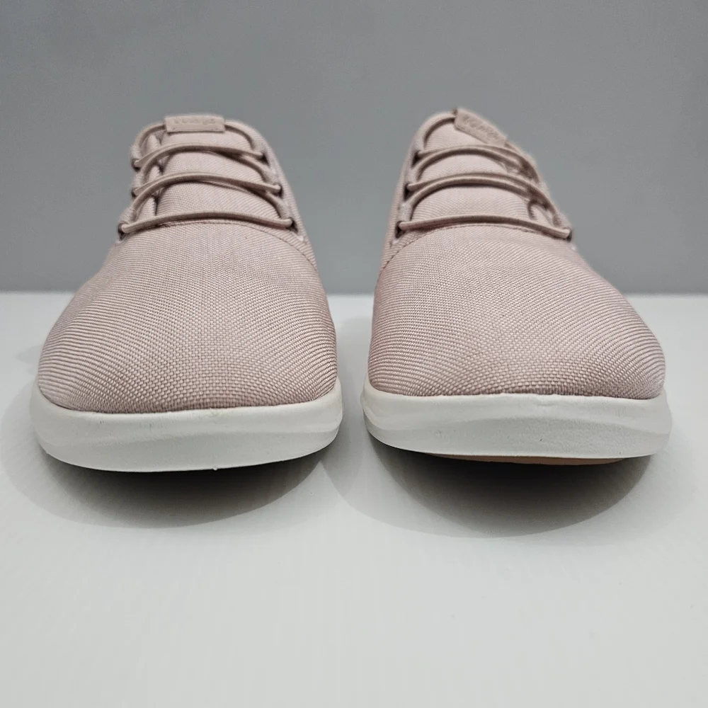 Olukai Hale'iwa LiHa'a Sneaker Womens 11 Pink Knit White Slip On Casual Travel